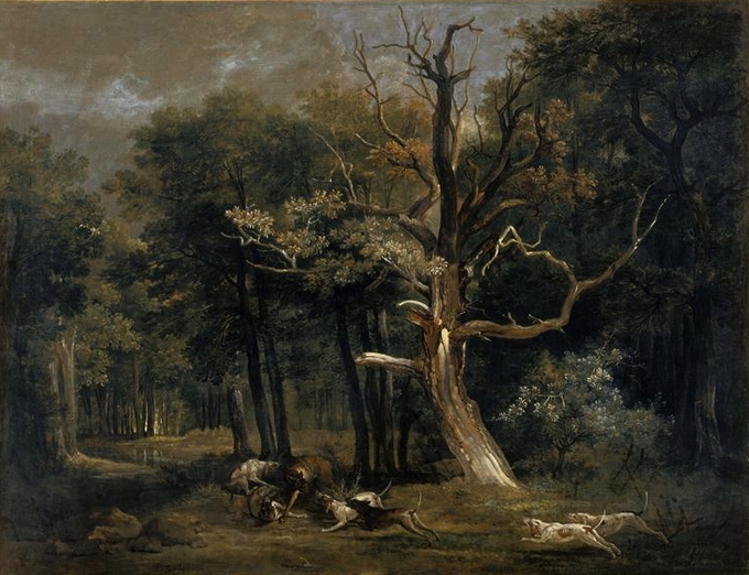 Chasse au loup en forêt - 1748 - © RMN-Grand Palais - Gérard Blot - Musée des Beaux-Arts de Nantes